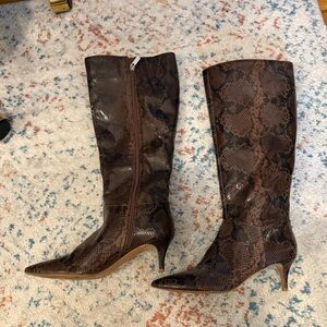 Jessica Simpson Brown Snakeskin Boots